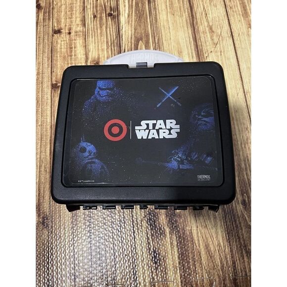 Thermos - Black Star Wars Plastic Lunch Box Made in USA TARGET EXCLUSIVE - Picture 1 of 8